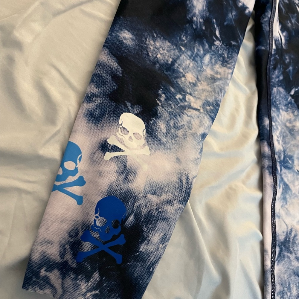 Blue Tie Dye Soulcycle cropped leggings - Picture 4 of 5